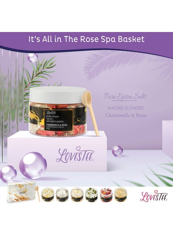 Lovestee Christmas Epsom Salt Spa Gift Set of 6 Bath Salts - Coconut Vanilla, Jasmine Osmanthus, Eucalyptus Mint, Lavender Honey, Chamomile Rose, Grapefruit Lemon for Soaking Bath Gift Set for Women Baskets  - Image 4