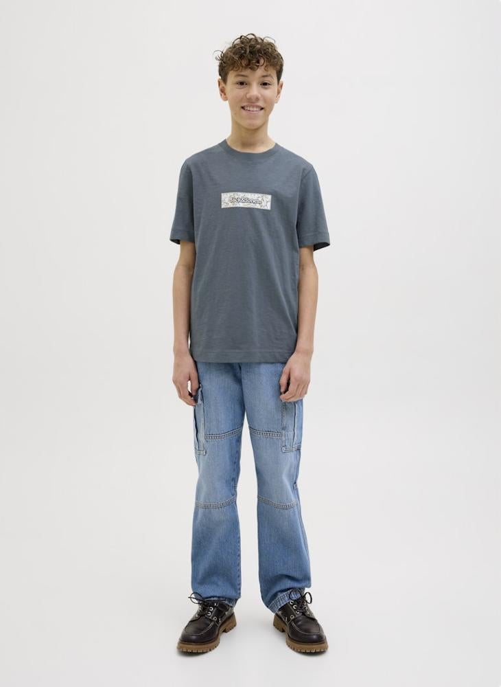 Jack & Jones Junior Kids Logo Crew Neck T-Shirt - Image 5