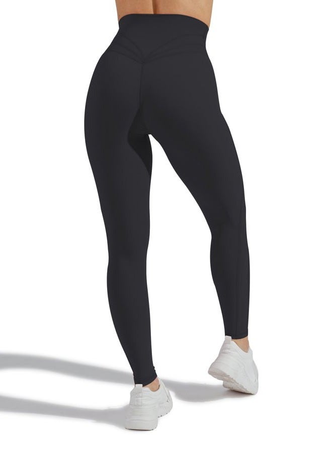 Unthewe High Waisted Naked Feeling Workout Leggings - Buttery Soft No Front Seam Yoga Pants, #0 Black, XS - Image 5