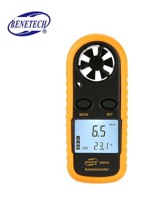 Digital Anemometer Handheld Wind Speed Meter Gauge Accurately Measure Wind Temperature Speed Backlight LCD Digital Weather Meter , Wind Speed Measuring Instrument