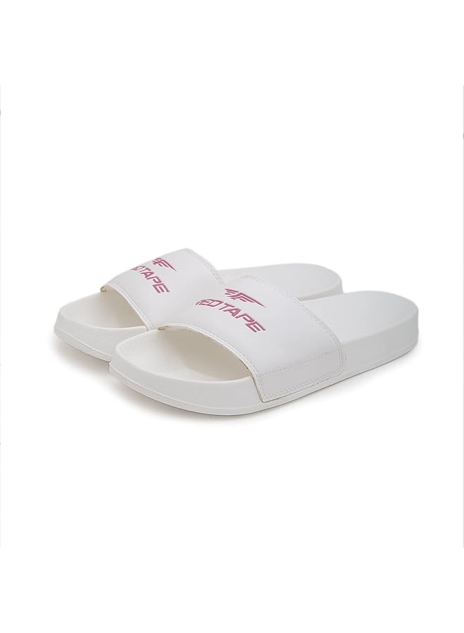 Red Tape Women White Sliders - Image 4