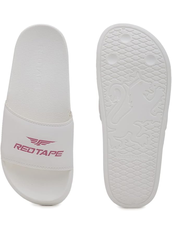 Red Tape Women White Sliders - Image 5