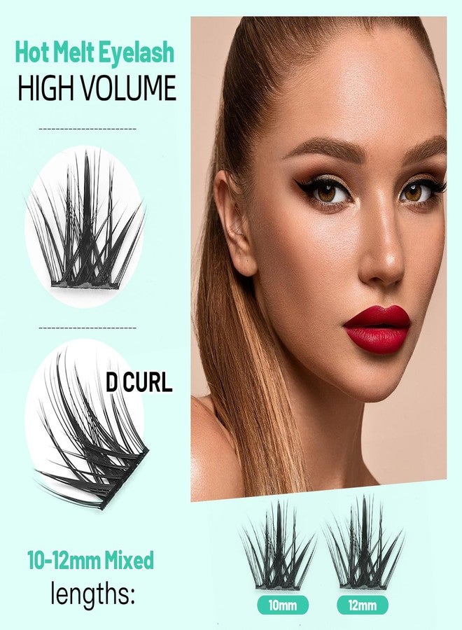 Bodermincer Lashes Clusters 10+12mm/12+14mm/14+16mm/16+18mm/10-12-14-16mm/14-16-18mm Mixed and 8-20mm to Choose Lashes Extension Kit lash Clusters Lashes Wispy Eyelash Extension (10+12mm Mixed) - Image 5