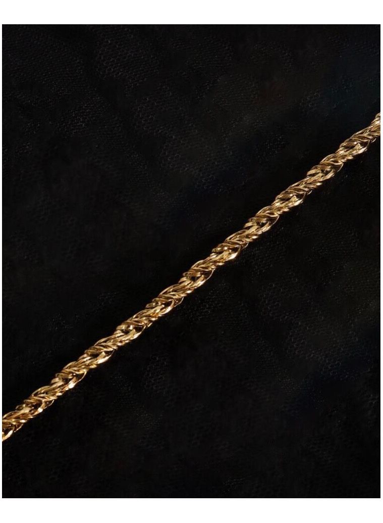 نيو ستايل اسوارة نسائية أنيقة مطلية باللون الذهبي عيار 18 - Image 2