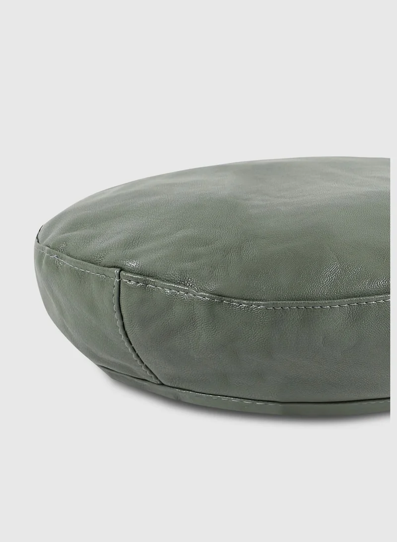 Haute Sauce Casual Solid Vegan Leather Beret Cap For Women