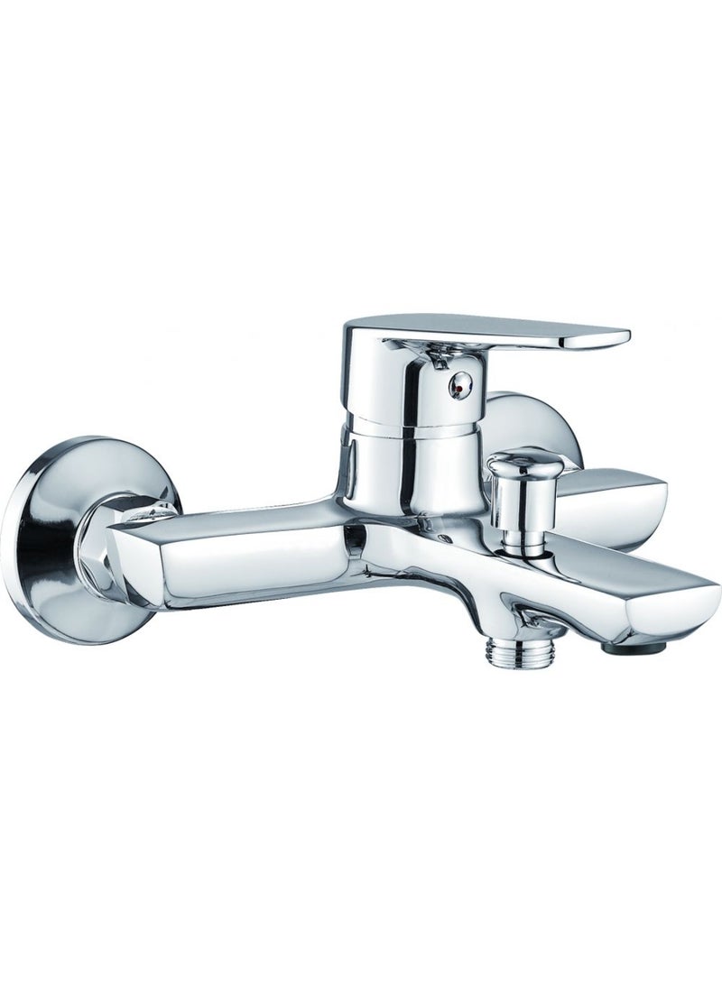 DANUBE HOME Milano Plus Bayz Plus Bath Shower Mixer Durable Brass Construction & Sleek Chrome Finish for Modern Bathrooms - Image 1