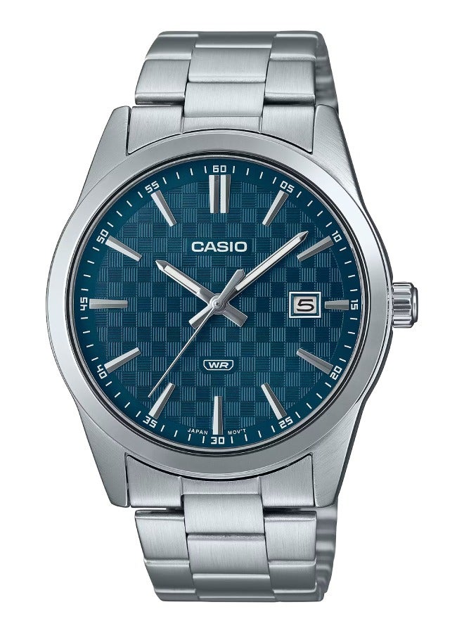 CASIO Men's Analog Stainless Steel Band Watch MTP-VD03D-2A2