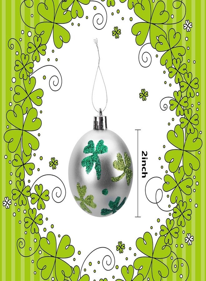 Iceyyyy St Patrick Ornament Ball-St. Patrick's Shamrock Hanging Ball Ornament，Good Luck Clover Decoration Baubles for Home，Party，Festival Decor (B) - Image 3
