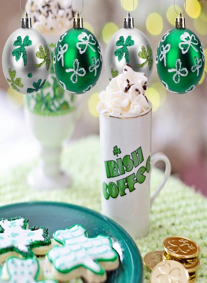 Iceyyyy St Patrick Ornament Ball-St. Patrick's Shamrock Hanging Ball Ornament，Good Luck Clover Decoration Baubles for Home，Party，Festival Decor (B) - Image 4