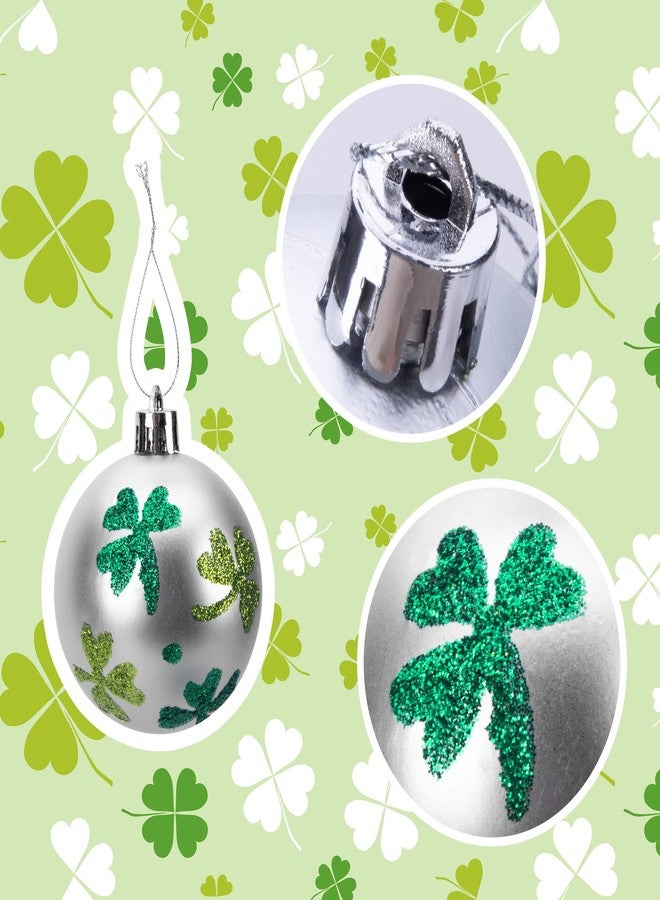Iceyyyy St Patrick Ornament Ball-St. Patrick's Shamrock Hanging Ball Ornament，Good Luck Clover Decoration Baubles for Home，Party，Festival Decor (B) - Image 2