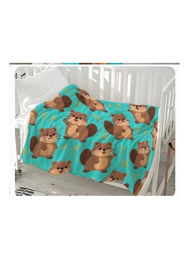 عام بطانية رقيقة من الفانيلا (دافئة ومريحة، ومناسبة للنوم واستخدام الألعاب وإزالة الغبار ومقاومة للرمل) 150 سم * 200 سم - 914 - Image 1