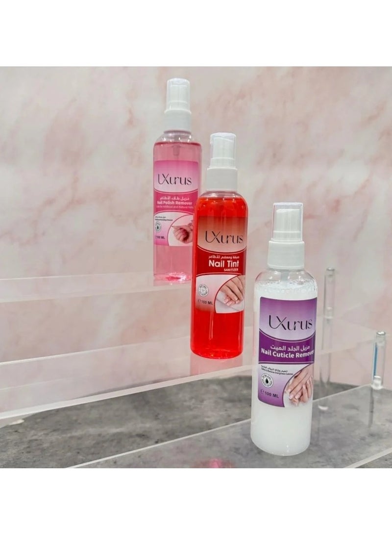 LXurus 3 Pieces Nail Care Kit (Nail Tint + Nail Cuticle Remover + Nail Polish Remover)  - 3x125ml - Image 5