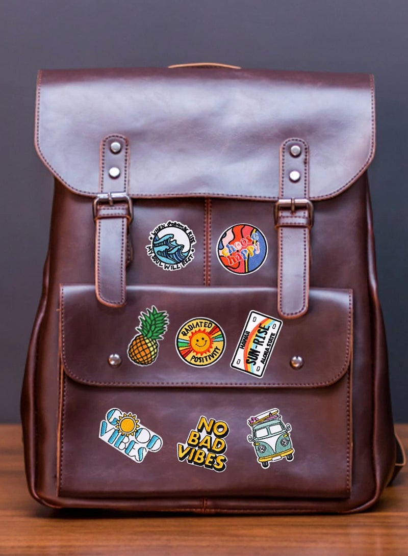 10 Pieces Iron On Patches and Embroidered Iron On Patches for Clothing with Sewing Kit for Jackets Backpacks Jeans Backpacks and Clothes Each Embroidered Patch - Image 2