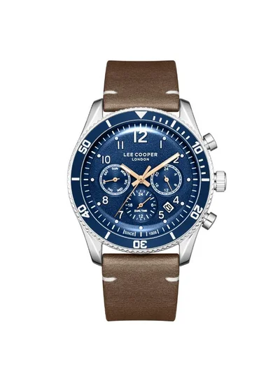 Lee Cooper Men's Leather Multi Function Watch LC08260.394 - 42 mm