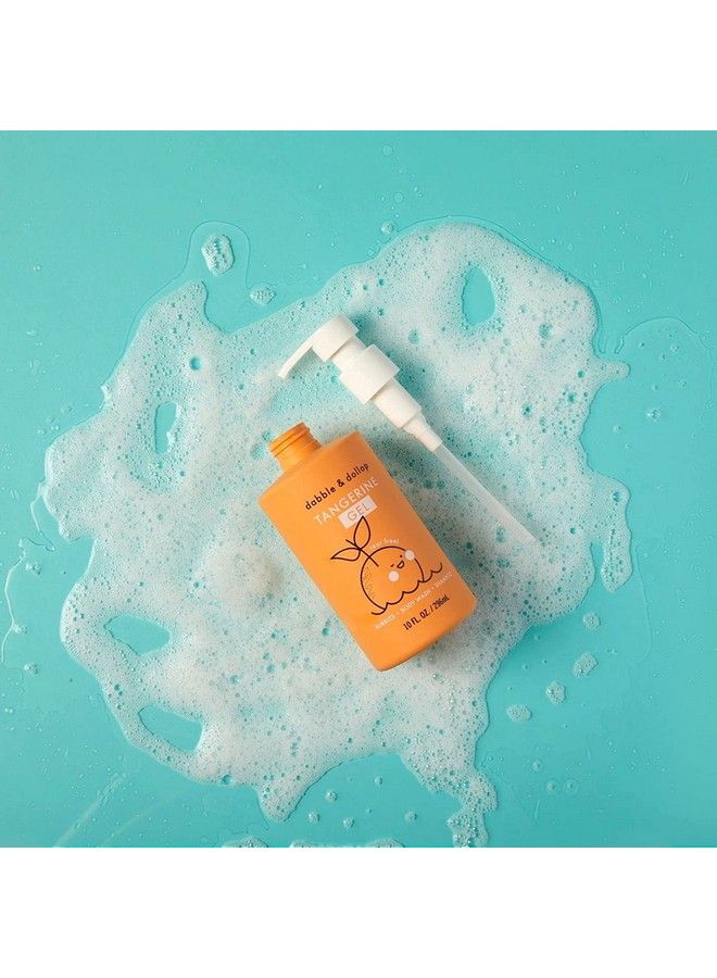Dabble & Dollop جل اليوسفي + كريمة الفانيليا 3 في 1 حمام فقاعات طبيعي غسول جسم وشامبو للأطفال 100% مصنوع في الولايات المتحدة خالي من البارابين والسلفات نباتي وخالي من الجلوتين وخالي من الدموع (عبوة من 2) - Image 4