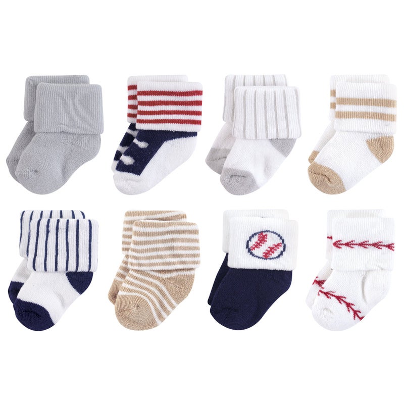 Little Treasure Little Treasure baby boys Newborn Casual Socks Baseball 8pack 612 Months US 