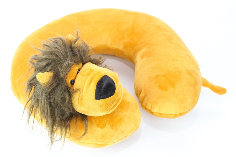 Generic Comfy Neck Support Soft Fiber Travel Neck Pillow U-Shape For Car, Travel, Office,Airplane and Gifts - Lion - Image 1