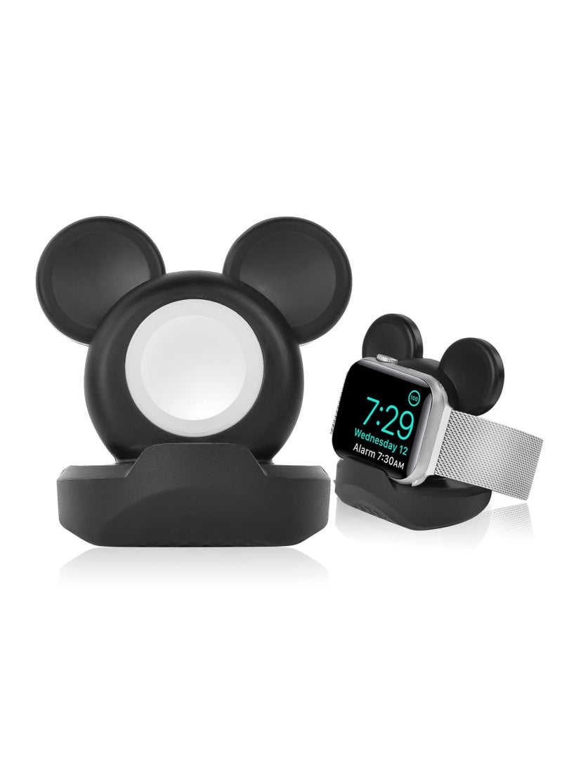 Excefore - For iWatch Charger Stand Compatible, Silicone Dock Holder, Desk Stand, Charging Station Dock Holder Compatible for All Apple Series Ultra/SE/8/7/6/5/4/3/2/1, Home/Office Use - Image 1