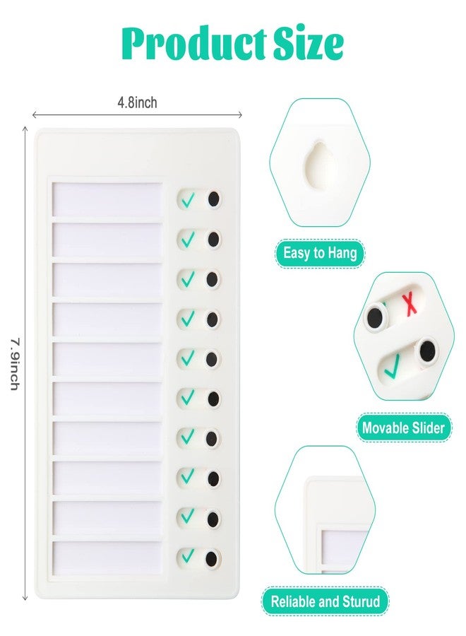 Aleric 2 Pieces Chore Chart for Kids to do List Chores Checklist Task Board, Sliding Morning Routine Chart for Adults, Daily Memo RV Checklist Planning Boards Reminder Charts - Image 2