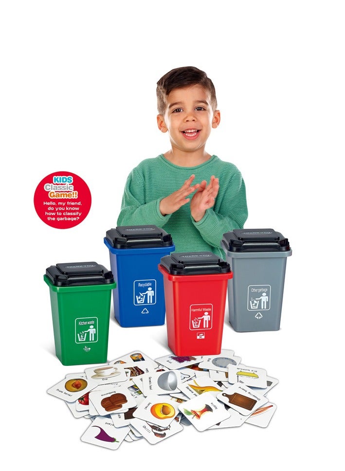 1 Set Garbage Sorting Mini Kids Trash Classification Educational Garbage Sorting Garbage Truck for Kids Trucks Kid Child Puzzle Sorting Machine Wooden - Image 2