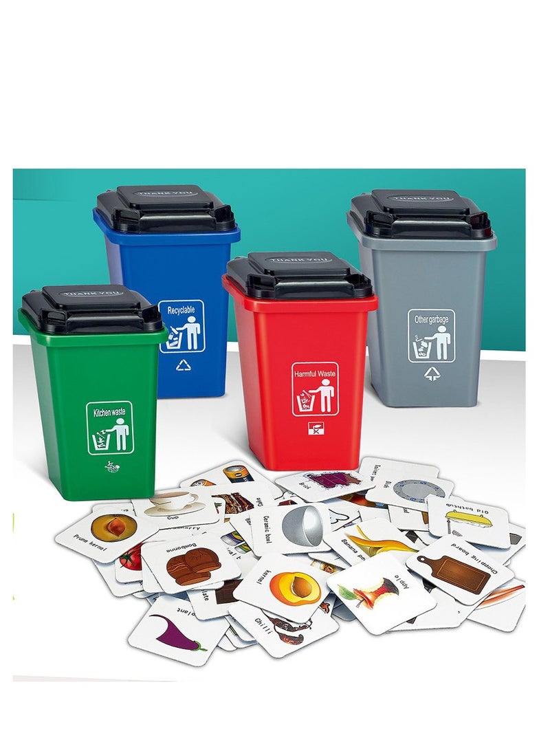 1 Set Garbage Sorting Mini Kids Trash Classification Educational Garbage Sorting Garbage Truck for Kids Trucks Kid Child Puzzle Sorting Machine Wooden - Image 3