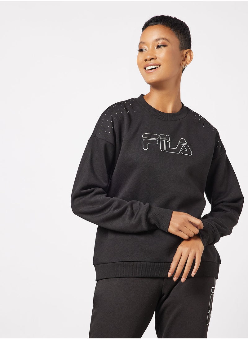 FILA - Fari Embellished Shoulder Sweatshirt - Image 1