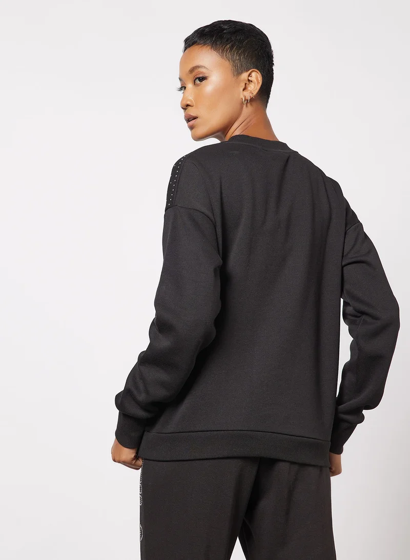 FILA Fari Embellished Shoulder Sweatshirt