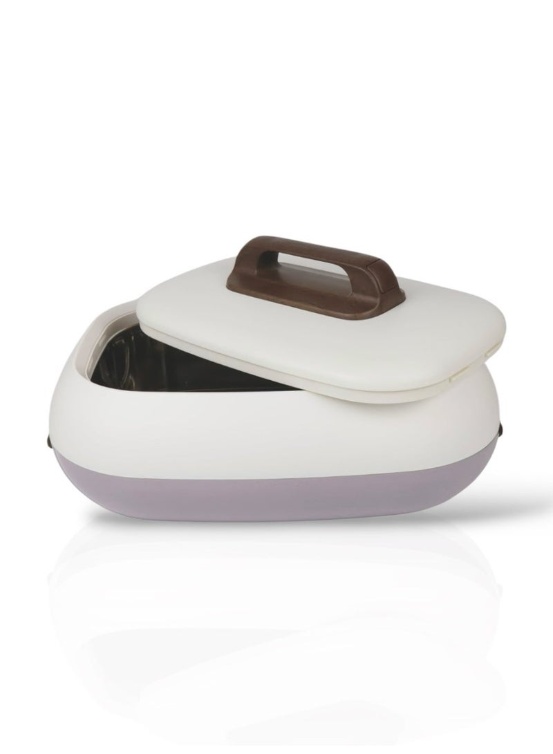 Raz Premium Insulated Hot Pot Casserole – Double Wall Thermal Food Warmer with Stainless Steel Inner & Soft-Touch Body – Elegant Serving for Rice, Curry & Majlis Dining - Image 4