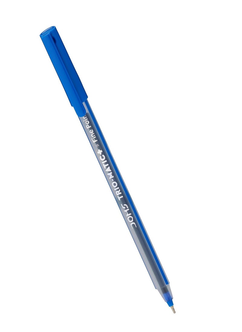 DOMS DOMS Trio-Matic 0.6 mm Tip DF Ball Pens Jar 25-Pieces Ink. Blue  - Image 3