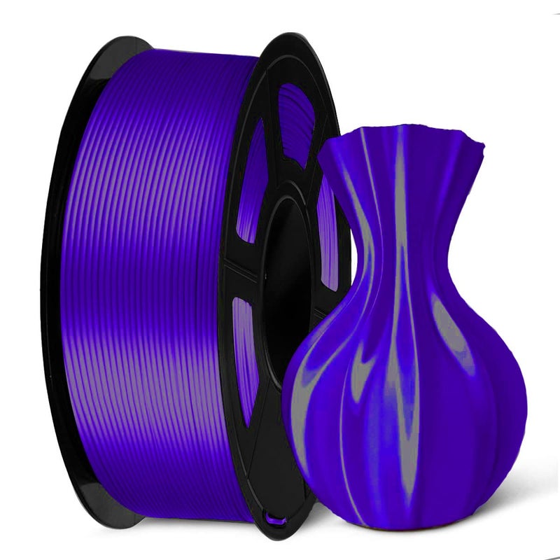 Protomont TECHNOLOGIES FiLAMONT PLA Silk Filament 1.75mm, 3D Printer Filament, Shiny Silk 1.75 PLA Filament, 1kg(2.2Lbs)/Spool (Silk Purple) - Image 1