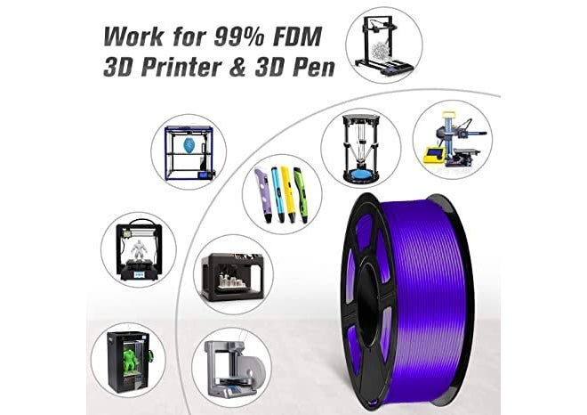 Protomont TECHNOLOGIES FiLAMONT PLA Silk Filament 1.75mm, 3D Printer Filament, Shiny Silk 1.75 PLA Filament, 1kg(2.2Lbs)/Spool (Silk Purple) - Image 5