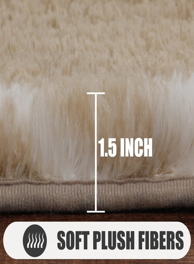 ONASAR Boho Rug for Bedroom 5x7 Shag Beige Rugs for Living Room Nursery Home Girls Boys Room Decor Soft Thick Indoor Rug Cozy Neutral - Image 5