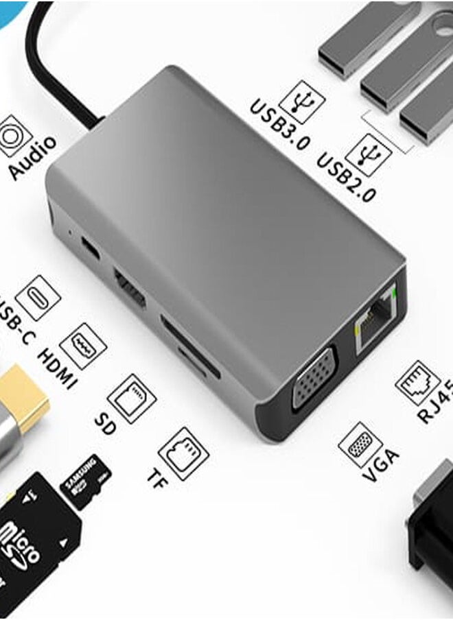 براندتك محطة إرساء متعددة الوظائف من BrandTech 10 في 1 من النوع C  - Image 2