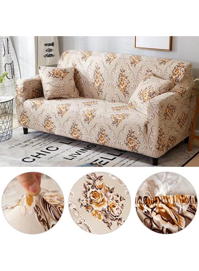 B BESTILO Universal Sofa Cover Big Elasticity Cover for Couch Flexible Stretch Sofa Cover|220 GSM (Floral, 5 Seater), Multicolor - Image 4