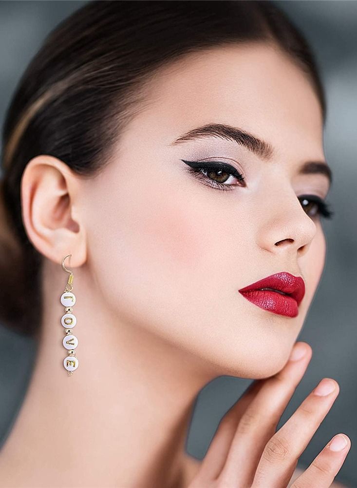 Y&D DIY Beads Set, Beaded 1600 Pieces Round Spacer Bead Small Smooth Letter Loose Alphabet Flat Disc Coin Pony for Craft Making Jewelry Findings Bracelet, Gold - Image 4