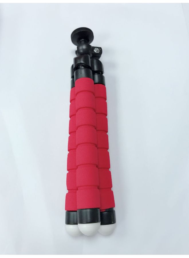 Small Sponge Tripod Sponge Stand Mobile Phone Selfie Live Broadcast Digital Slr Photography Universal-Color:Red  - Image 1