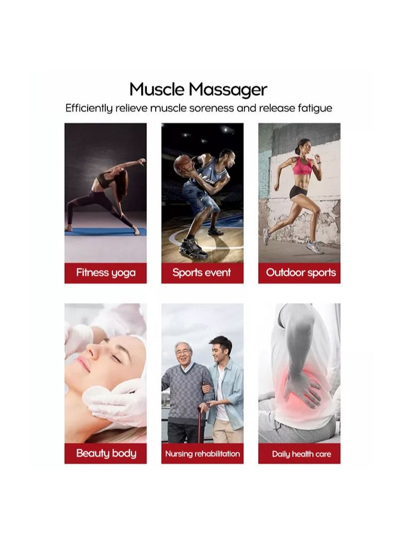 Electric Muscle Relaxation Adjustable Vibrating Speed with 6 Massage Heads - Image 3