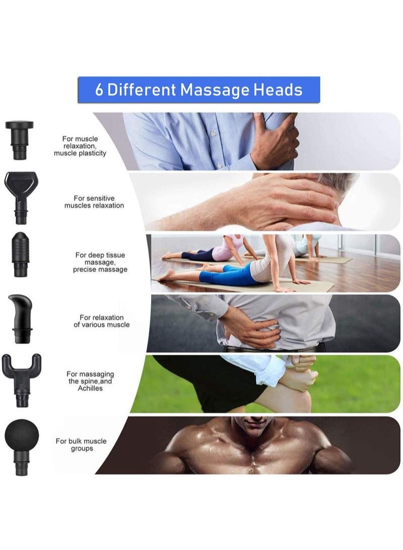 Electric Muscle Relaxation Adjustable Vibrating Speed with 6 Massage Heads - Image 5