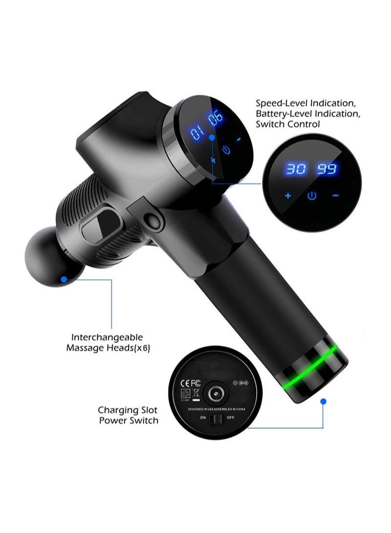 Electric Muscle Relaxation Adjustable Vibrating Speed with 6 Massage Heads - Image 2