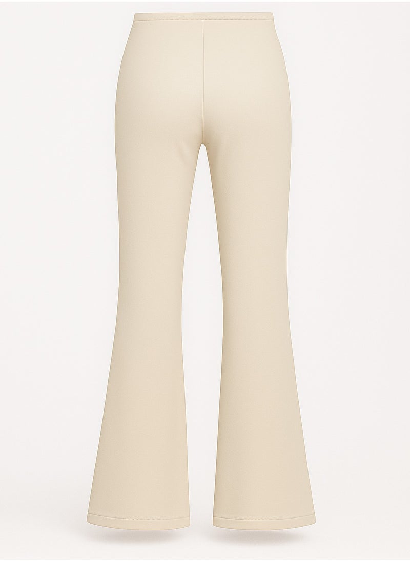 STITCHED INTERLOCK BELL BOTTOM TROUSERS SIZE S