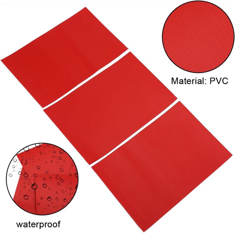 woobles Inflatable Boat Repair Kit, PVC Repair Patches Kit Set Accessory for Inflatable Raft Boat Canoe Kayak(3pcs)-Red - Image 4