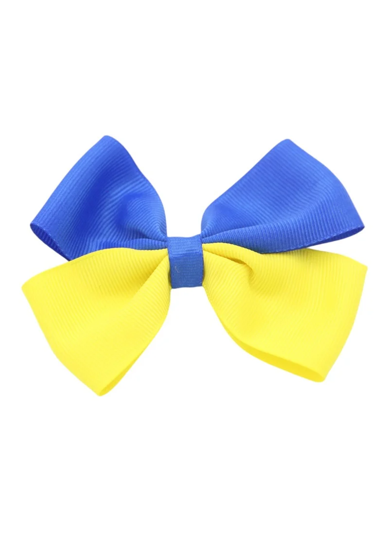 دىدانيالا Medium Dusty Ukraine Flag Hair Barrete Bow Hair Clip, 2pc set