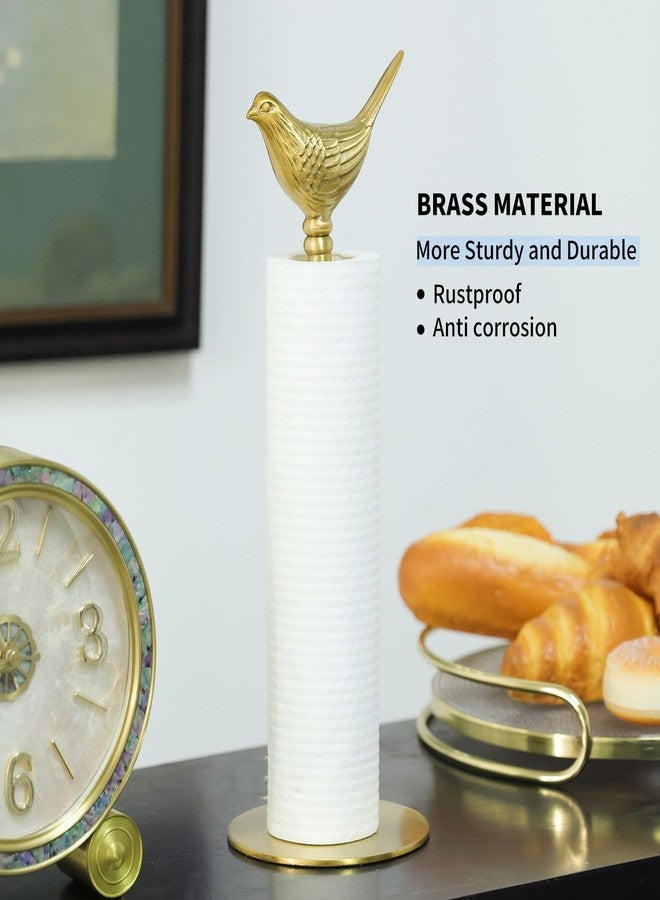 YACSNBF 1 Luxurious Brass Countertop Bird-Shaped Paper Towel Holder Countertop，Standing Paper Towel Roll Holder for Kitchen Bathroom - Sturdy, Durable, and Elegant Home Decor for Kitchen and Bathroom - Image 3