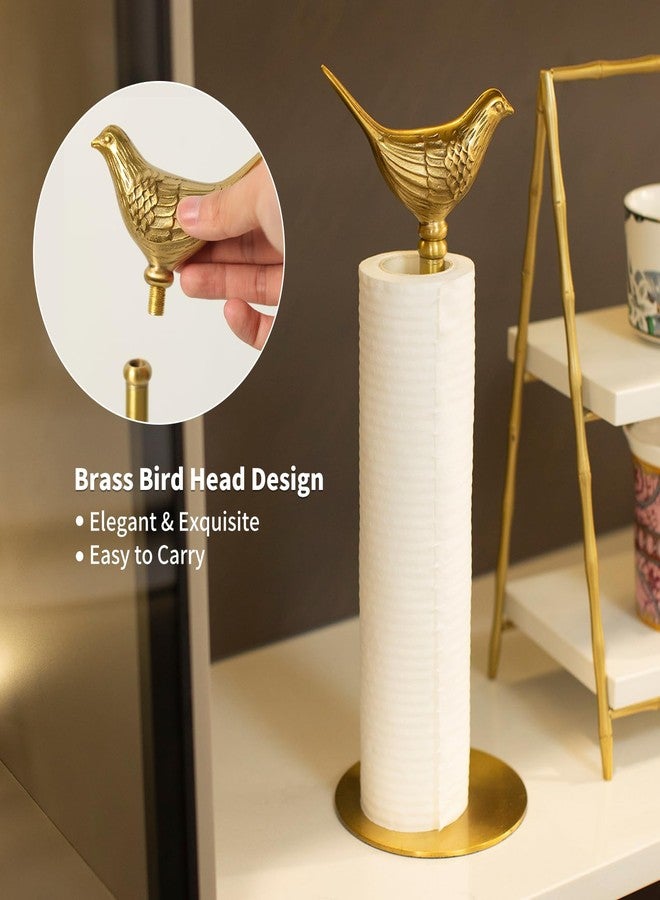 YACSNBF 1 Luxurious Brass Countertop Bird-Shaped Paper Towel Holder Countertop，Standing Paper Towel Roll Holder for Kitchen Bathroom - Sturdy, Durable, and Elegant Home Decor for Kitchen and Bathroom - Image 5