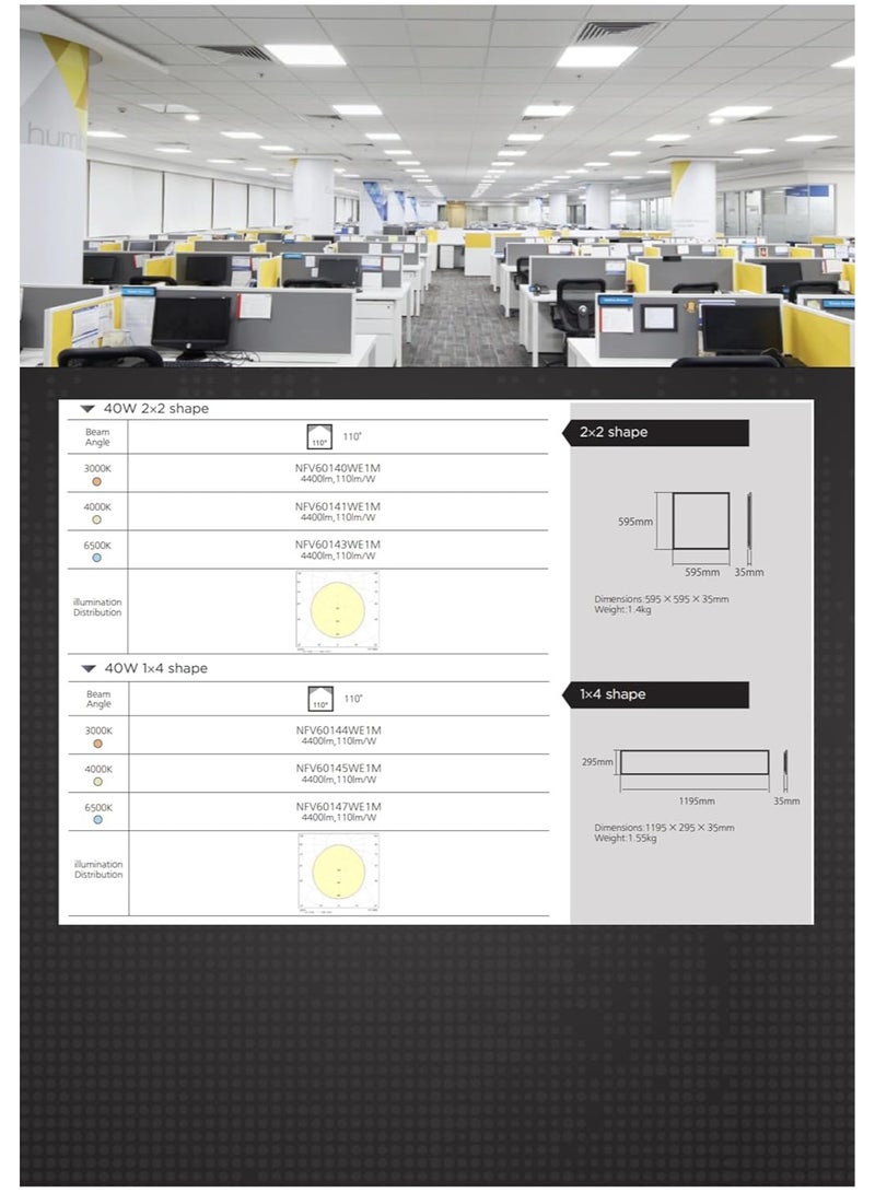 Panasonic LED Panel Light 60x60 40W 4000K Neutral White - Image 5