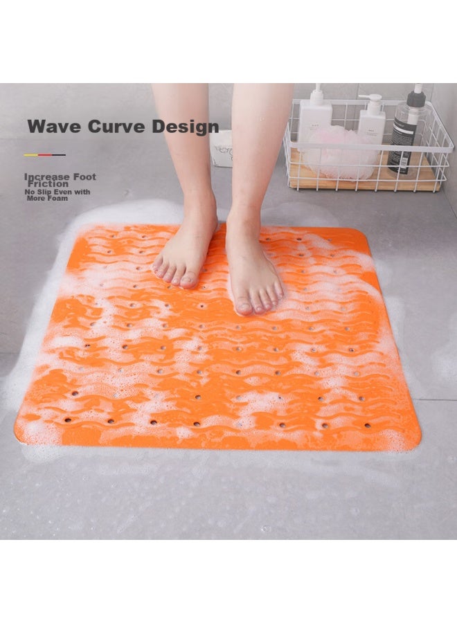Ridder German Imported Tpe Bathroom Non-slip Mat, Bathroom Anti-slip Floor Mat, Orange, 54*54cm - Image 2