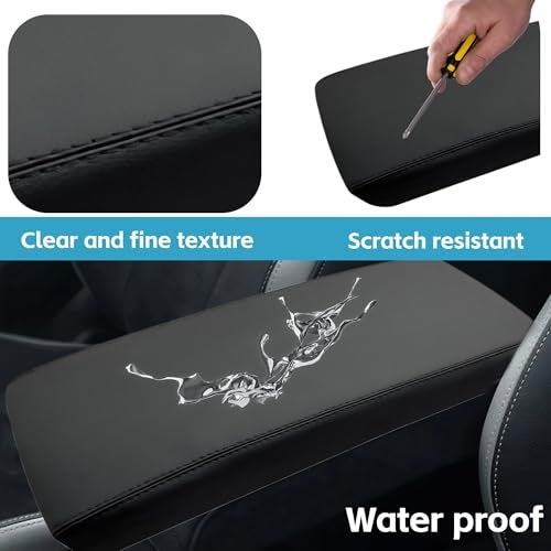 POSAID Center Console Armrest Cover for 2025 Toyota Camry (XSE/XLE/SE/LE) Leather Armrest Cover for 2025 Toyota Camry Accessories, Gray Trim - Image 5