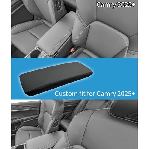 POSAID Center Console Armrest Cover for 2025 Toyota Camry (XSE/XLE/SE/LE) Leather Armrest Cover for 2025 Toyota Camry Accessories, Gray Trim - Image 2