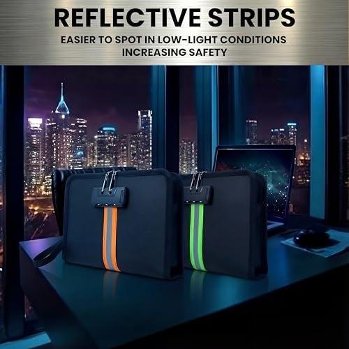 Saysurey 2 Pcs Fireproof Money Bag with Lock and Zipper, 8.2 x 5.7 x 1.1 Inch Waterproof Money Bag Waterproof Cash Storage Pouch Suitable for Cash, Mobile Phones, Keys, Credit Cards, Passports - Image 5