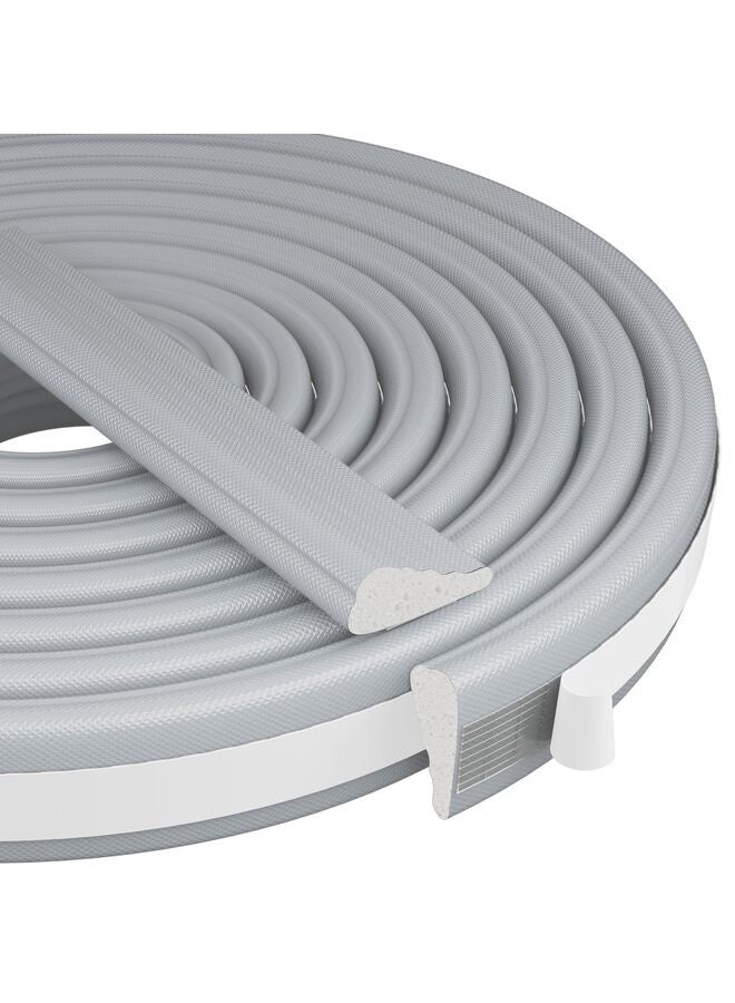 118” Wedge Shape Foam Window Weather Stripping for Exterior Front Door Noise Cancelling Window Inserts Door Gap Filler Light Blocker Gray - Image 4